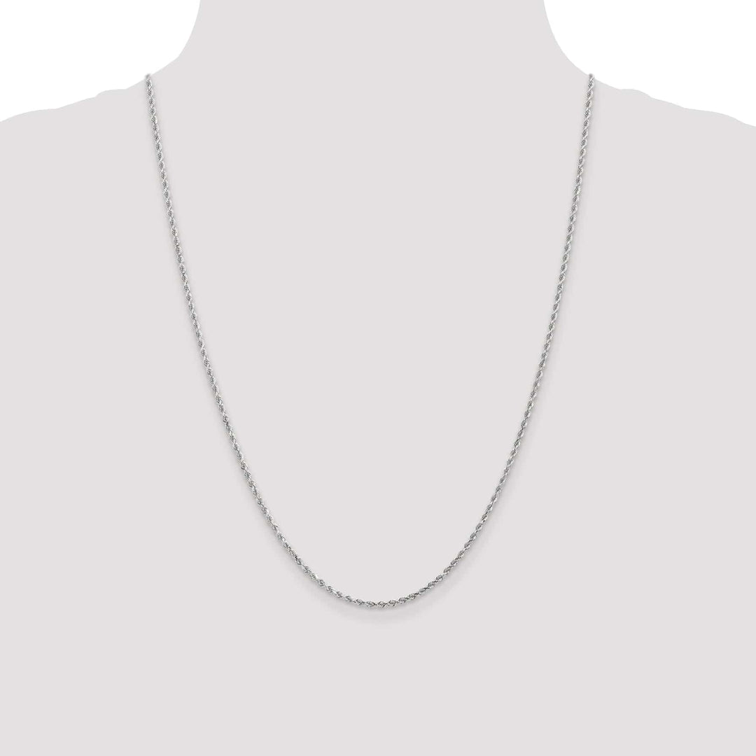 Lovely Rita's Chains 14K White Gold 2mm Diamond Cut Rope Chain