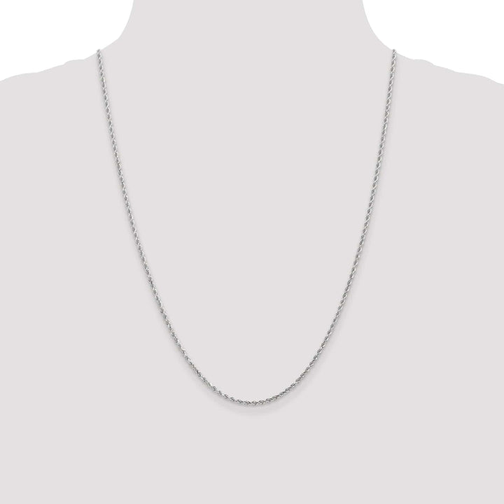 Lovely Rita's Chains 14K White Gold 2mm Diamond Cut Rope Chain