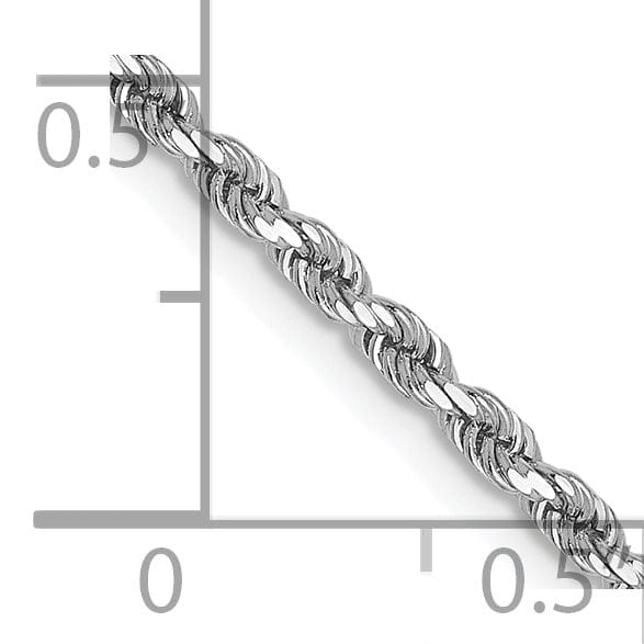 Lovely Rita's Chains 14K White Gold 2mm Diamond Cut Rope Chain