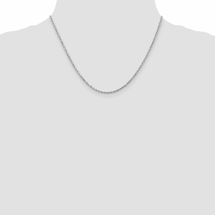 Lovely Rita's Chains 14K White Gold 2mm Diamond Cut Rope Chain
