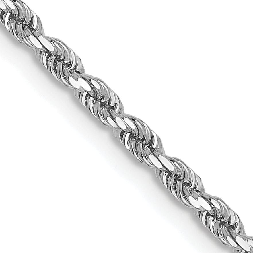 Lovely Rita's Chains 14K White Gold 2mm Diamond Cut Rope Chain