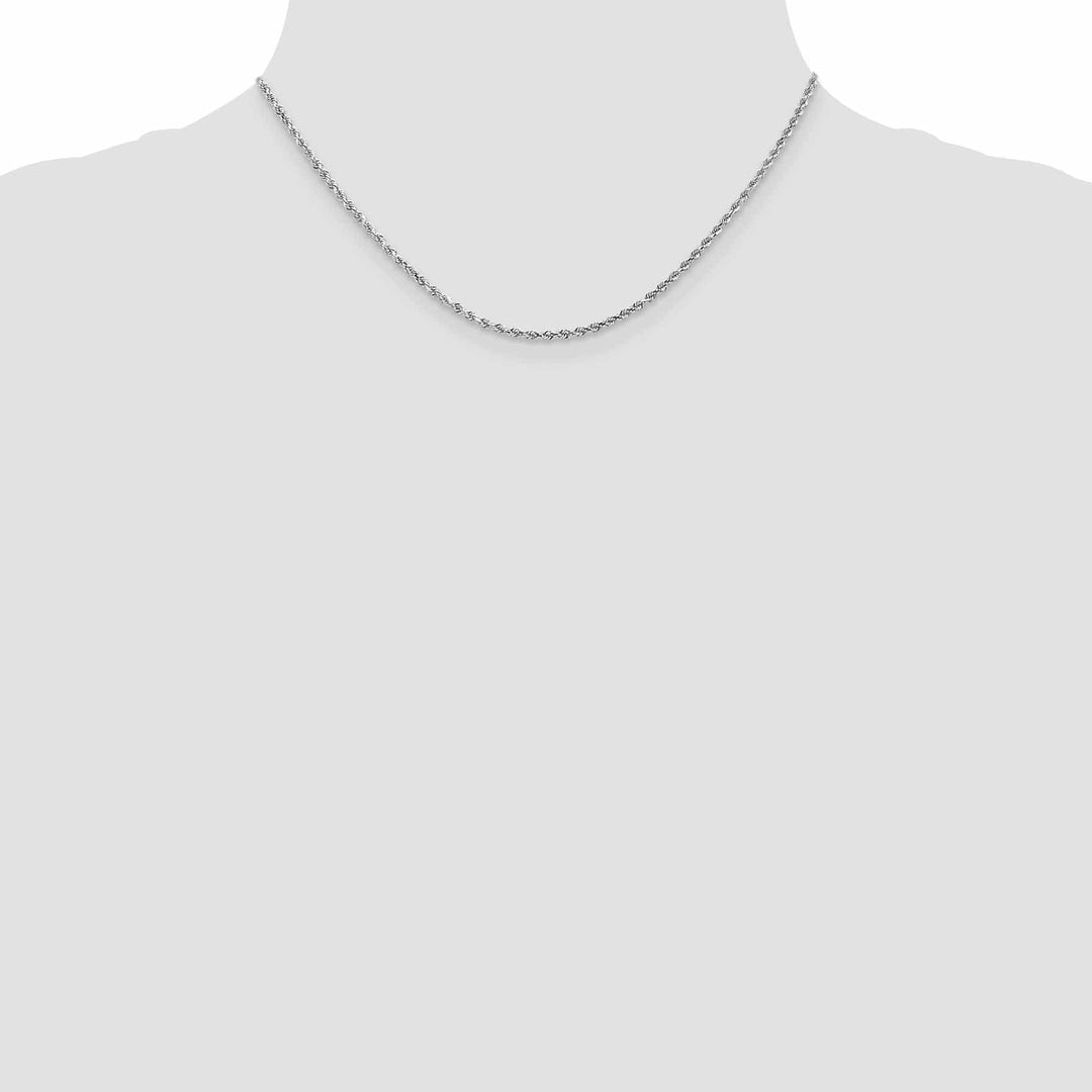 Lovely Rita's Chains 14K White Gold 2mm Diamond Cut Rope Chain