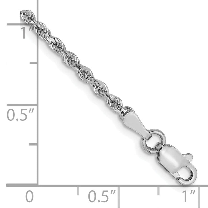 Lovely Rita's Chains 14K White Gold 2mm Diamond Cut Rope Chain