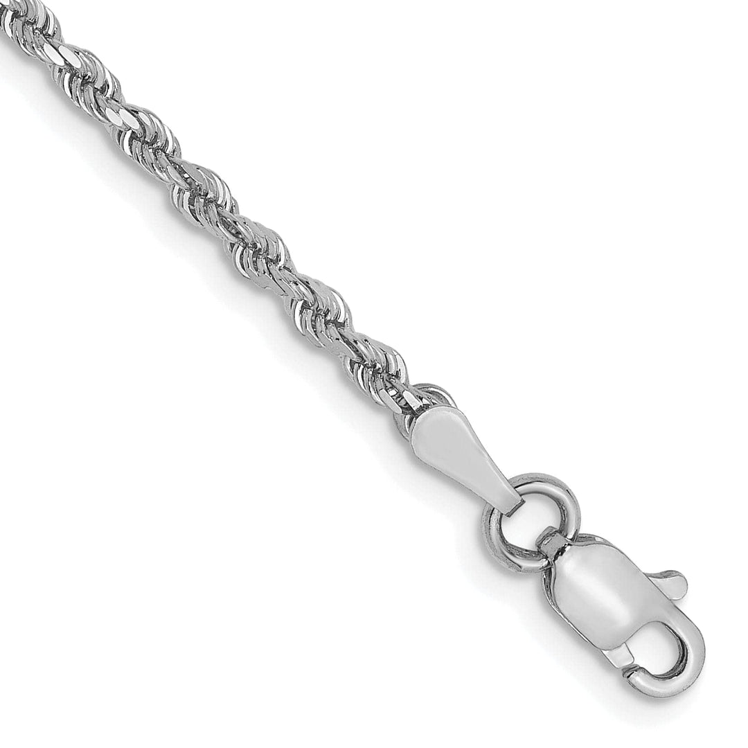 Lovely Rita's Chains 14K White Gold 2mm Diamond Cut Rope Chain