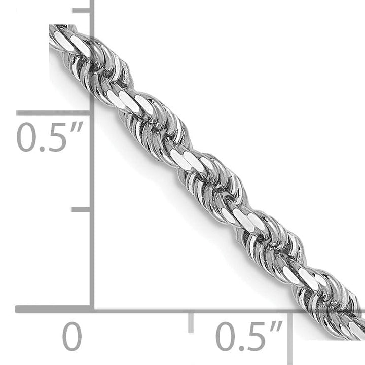 Lovely Rita's Chains 14K White Gold 3.00mm D.C Rope Chain