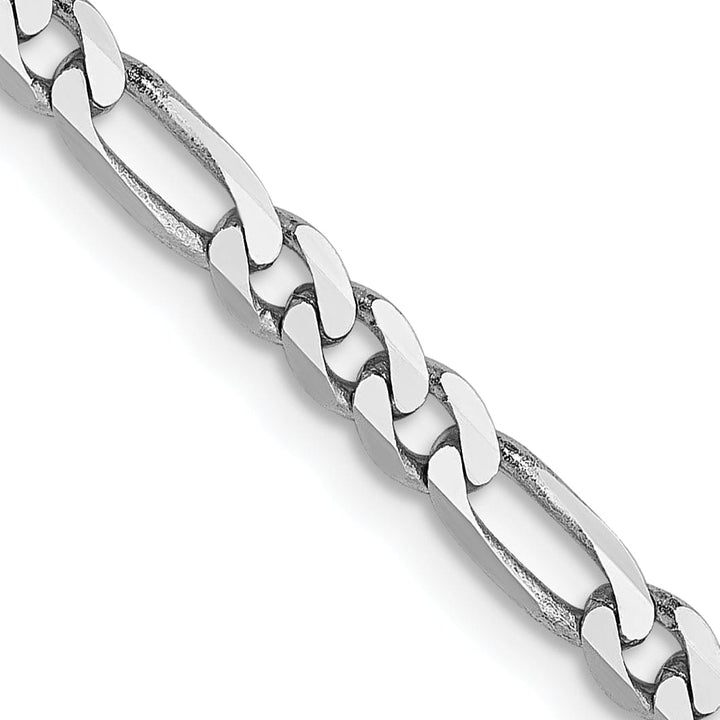 Lovely Rita's Chains 14k White Gold 3.0mm Flat Figaro Chain