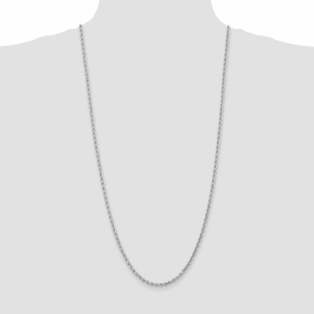 Lovely Rita's Chains 14k White Gold 3.10mm Diamond Cut Rope Chain