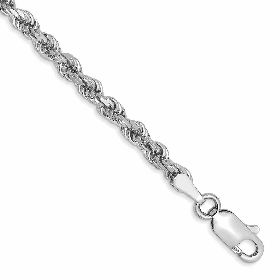 Lovely Rita's Chains 14k White Gold 3.10mm Diamond Cut Rope Chain
