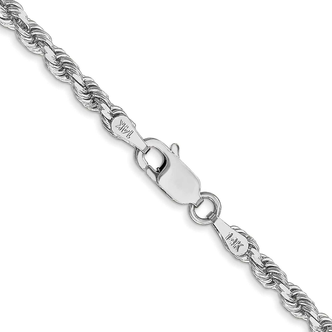 Lovely Rita's Chains 14k White Gold 3.10mm Diamond Cut Rope Chain