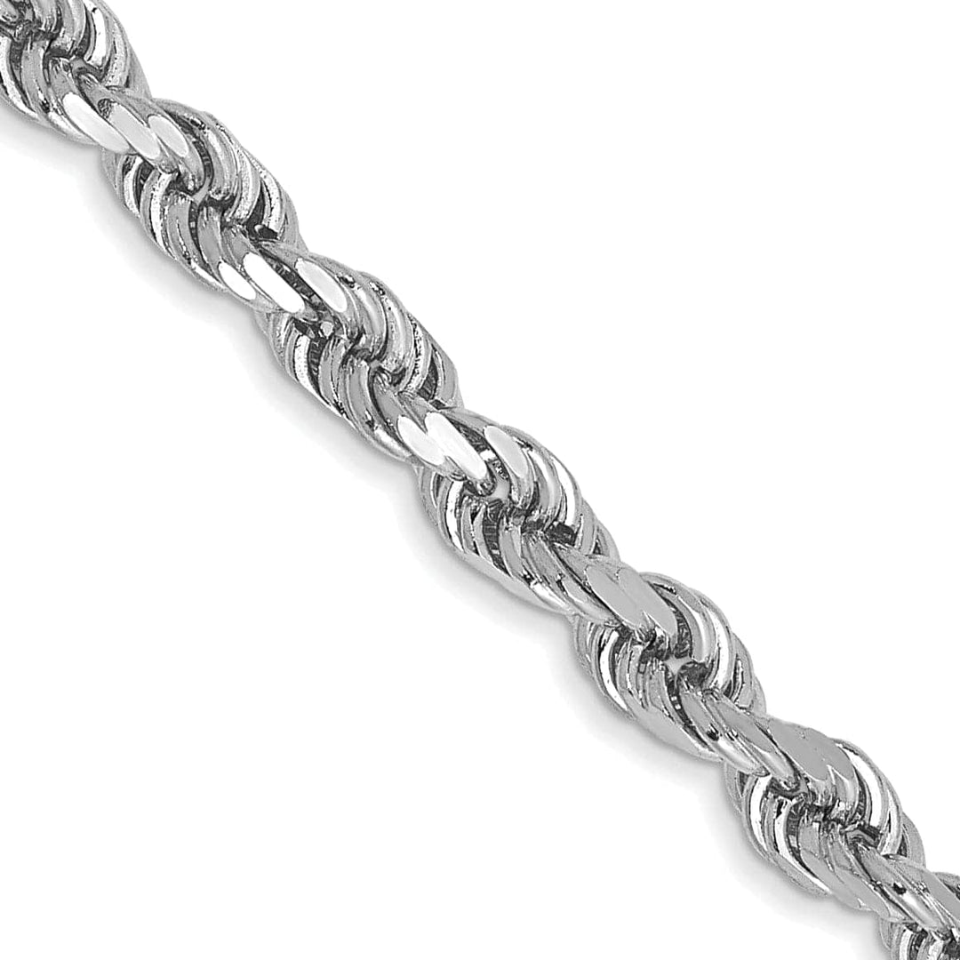 Lovely Rita's Chains 14k White Gold 3.10mm Diamond Cut Rope Chain