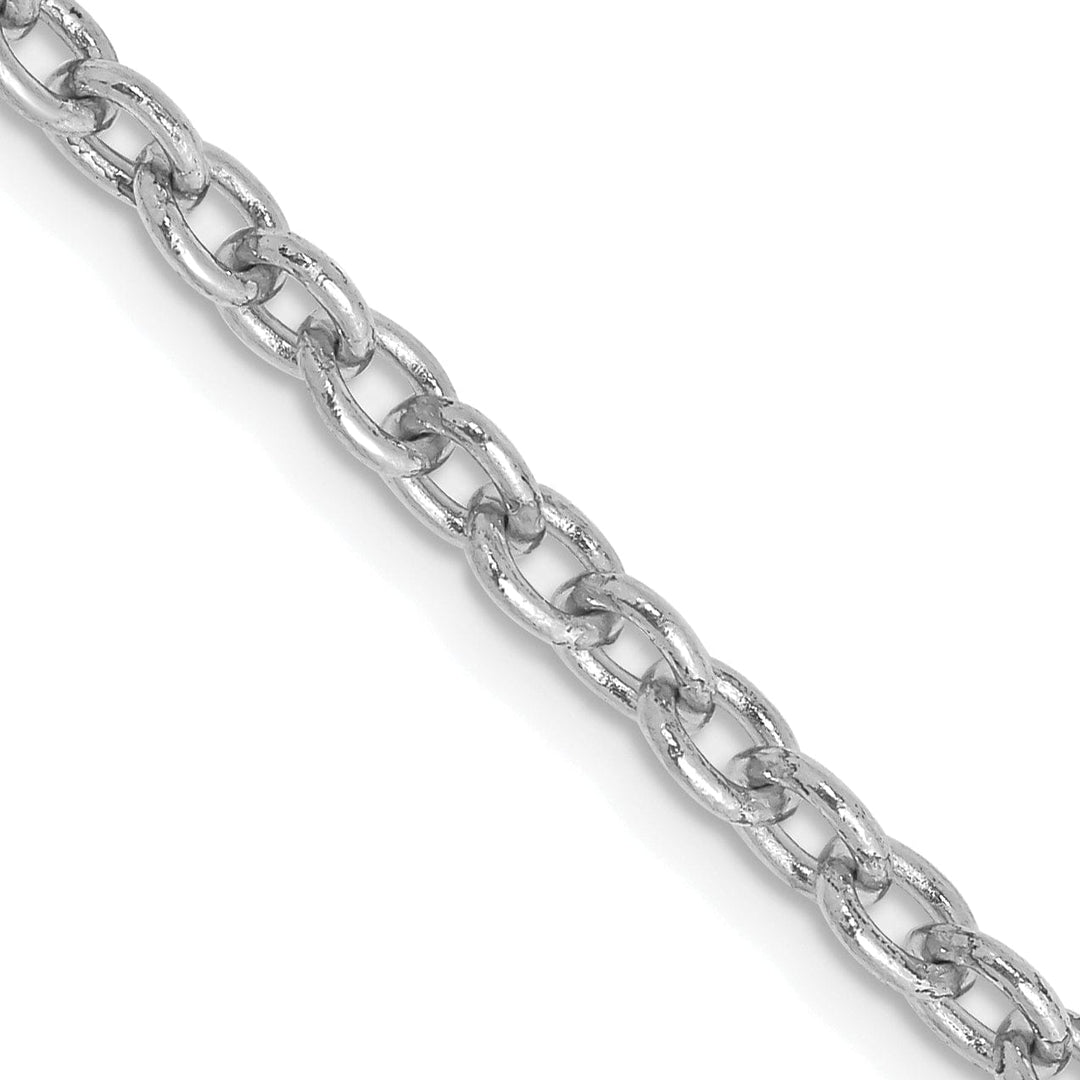 Lovely Rita's Chains 14k White Gold 3.20mm Round Link Cable Chain