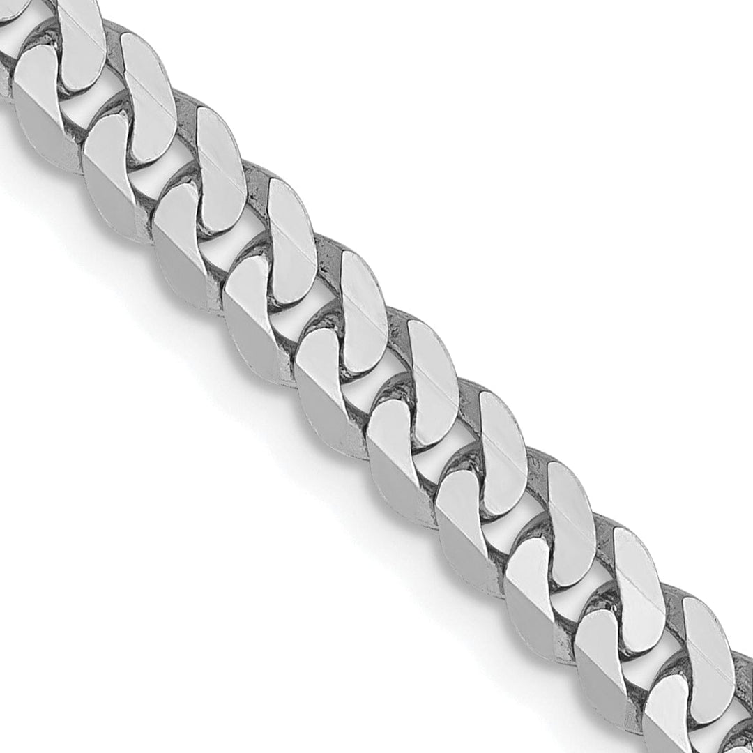 Lovely Rita's Chains 14k White Gold 3.9mm Flat Beveled Curb Chain