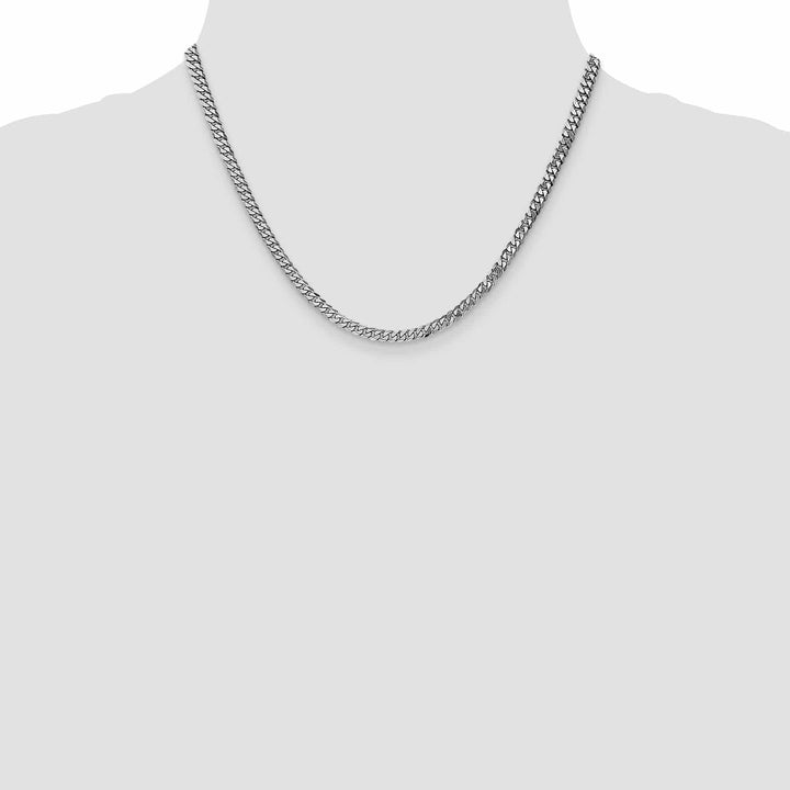 Lovely Rita's Chains 14k White Gold 3.9mm Flat Beveled Curb Chain