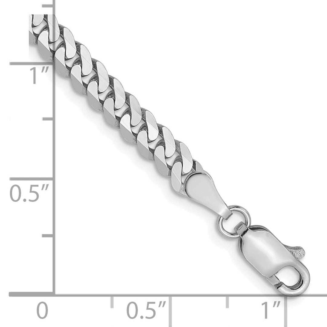 Lovely Rita's Chains 14k White Gold 3.9mm Flat Curb Chain