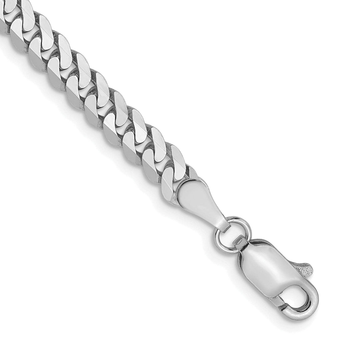 Lovely Rita's Chains 14k White Gold 3.9mm Flat Curb Chain