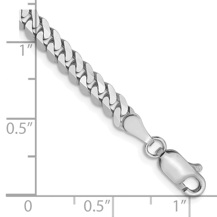 Lovely Rita's Chains 14k White Gold 3.9mm Flat Curb Chain