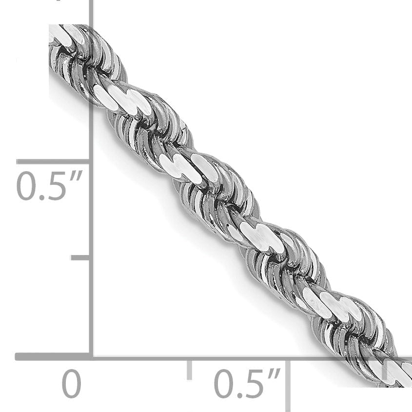 Lovely Rita's Chains 14k White Gold 4.00mm D.C Rope Chain