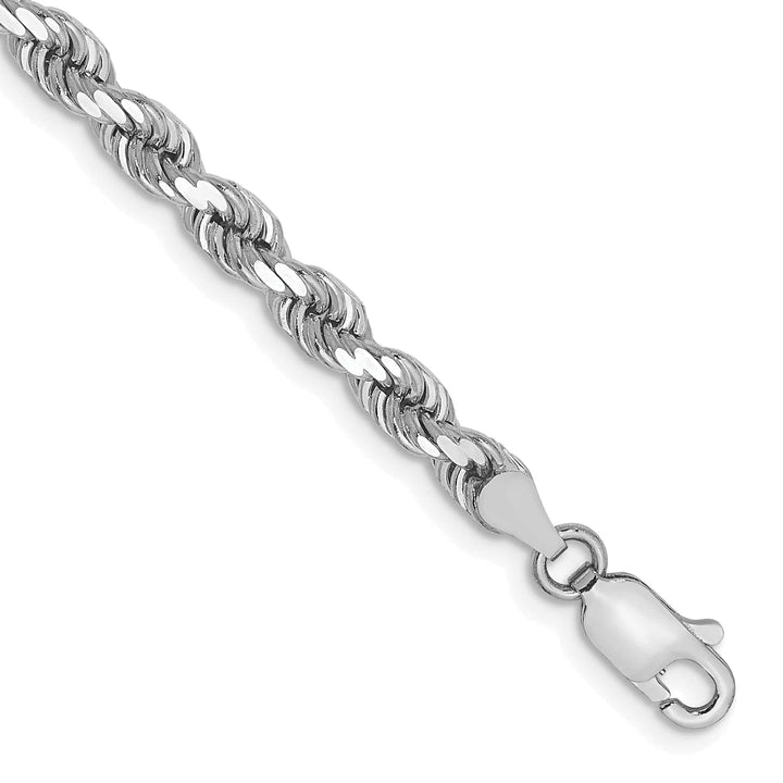 Lovely Rita's Chains 14k White Gold 4.00mm Diamond Cut Rope Chain