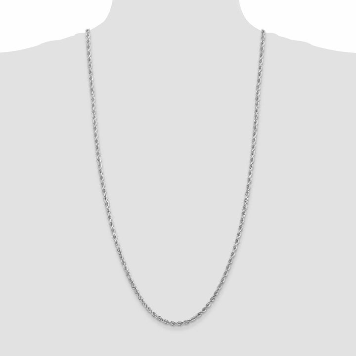 Lovely Rita's Chains 14k White Gold 4.00mm Diamond Cut Rope Chain