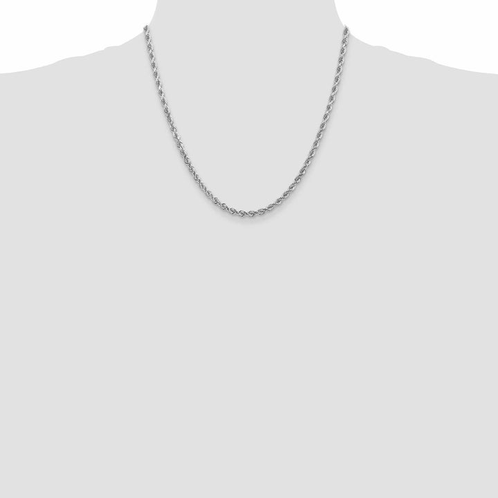 Lovely Rita's Chains 14k White Gold 4.00mm Diamond Cut Rope Chain