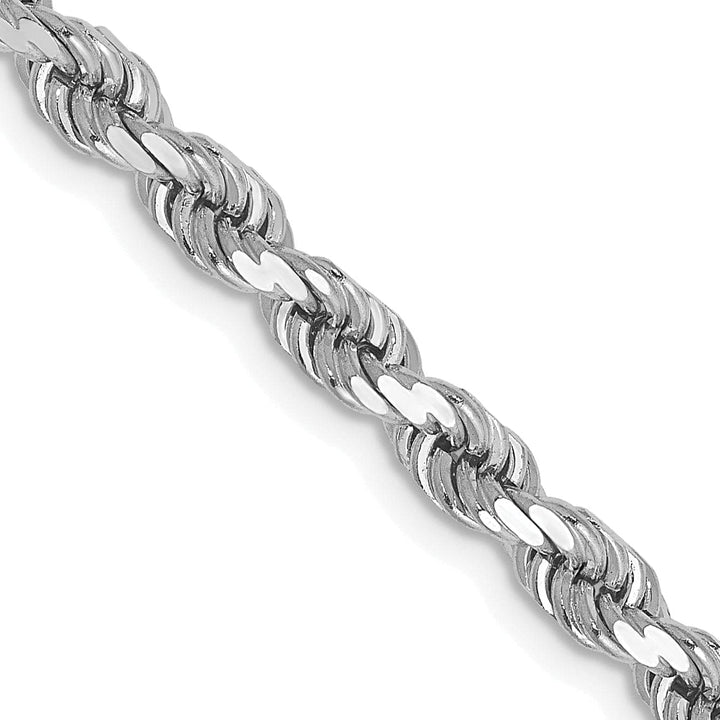 Lovely Rita's Chains 14k White Gold 4.00mm Diamond Cut Rope Chain