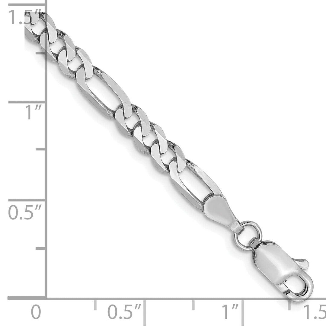 Lovely Rita's Chains 14k White Gold 4.0mm Flat Figaro Chain