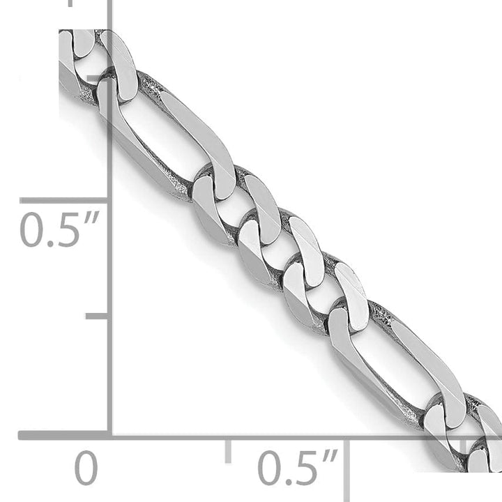 Lovely Rita's Chains 14k White Gold 4.0mm Flat Figaro Chain