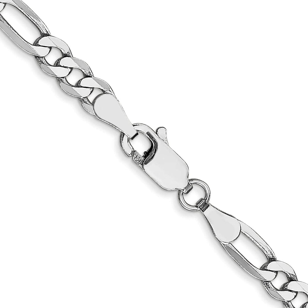 Lovely Rita's Chains 14k White Gold 4.0mm Flat Figaro Chain