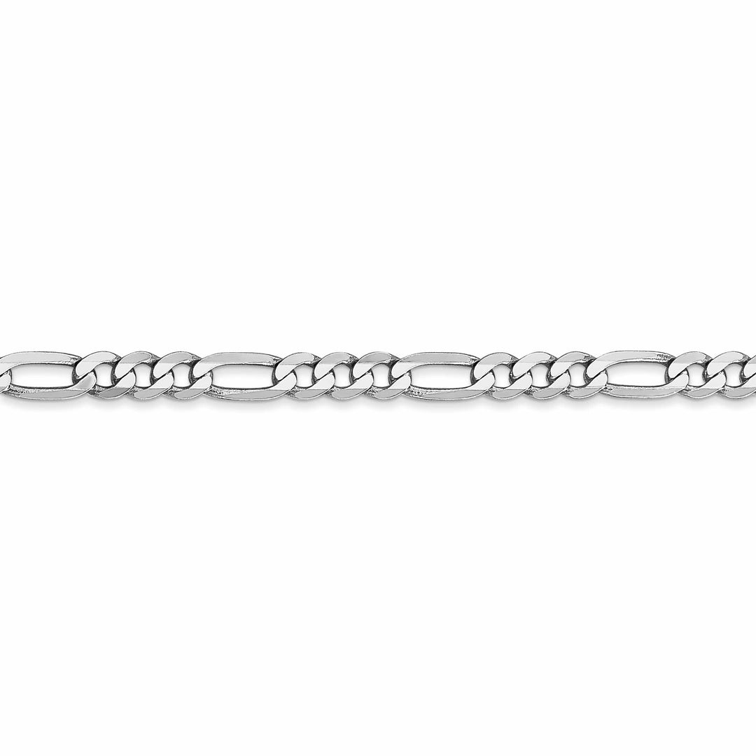 Lovely Rita's Chains 14k White Gold 4.0mm Flat Figaro Chain
