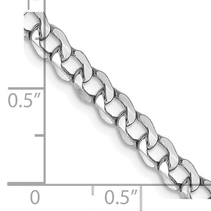 Lovely Rita's Chains 14k White Gold 4.30m Semi Solid Curb Link Chain
