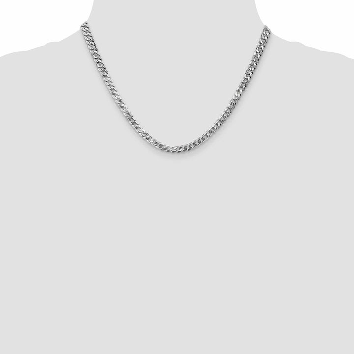 Lovely Rita's Chains 14k White Gold 4.5mm Flat Beveled Curb Chain