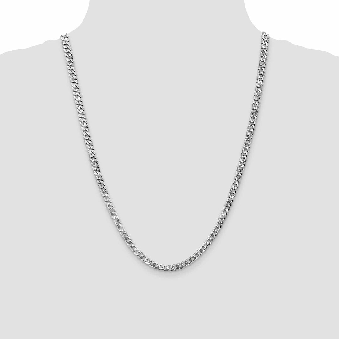 Lovely Rita's Chains 14k White Gold 4.5mm Flat Beveled Curb Chain