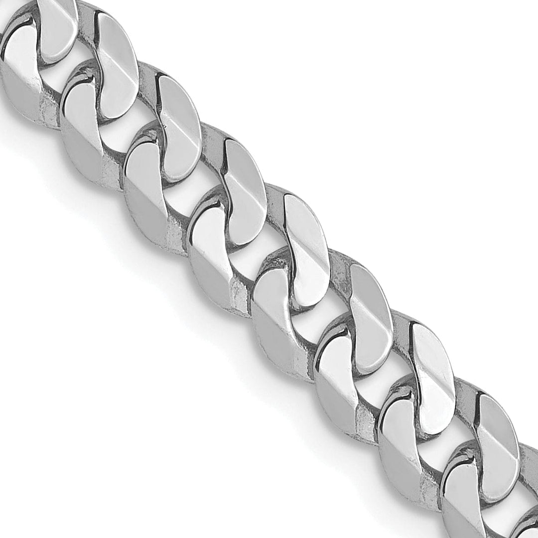 Lovely Rita's Chains 14k White Gold 4.5mm Flat Beveled Curb Chain