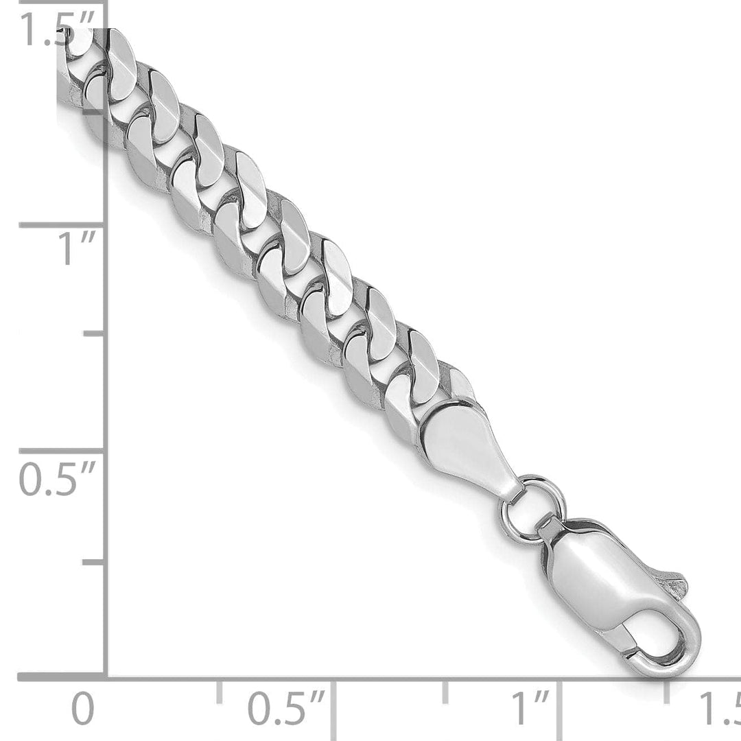 Lovely Rita's Chains 14k White Gold 4.5mm Flat Curb Chain