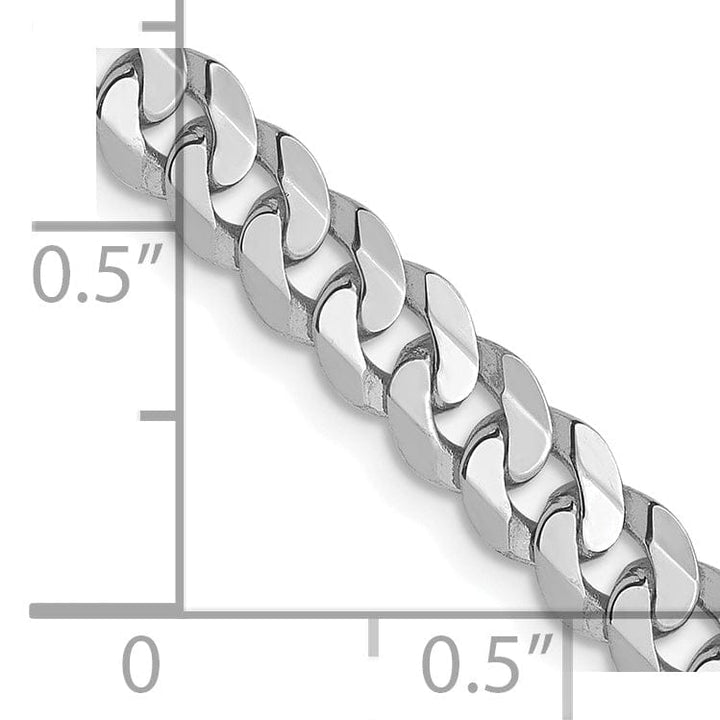 Lovely Rita's Chains 14k White Gold 4.5mm Flat Curb Chain