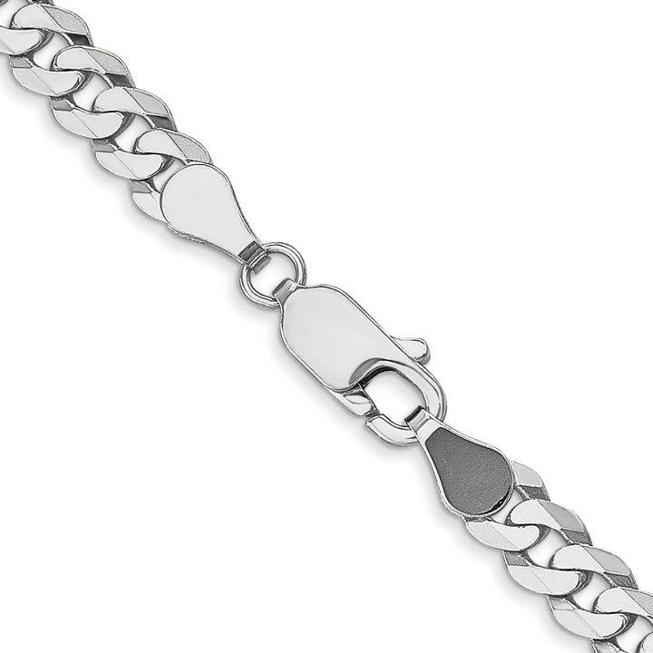 Lovely Rita's Chains 14k White Gold 4.5mm Flat Curb Chain