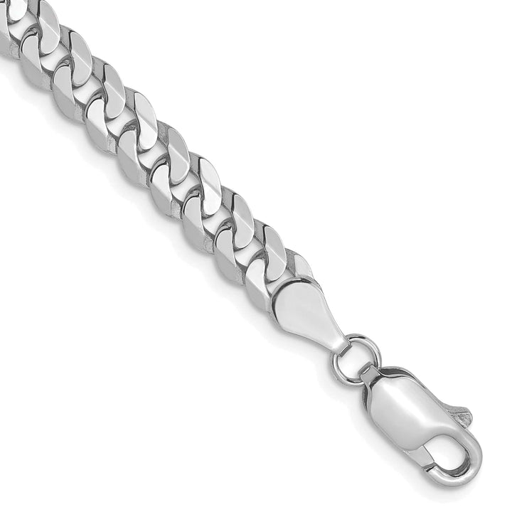 Lovely Rita's Chains 14k White Gold 4.5mm Flat Curb Chain