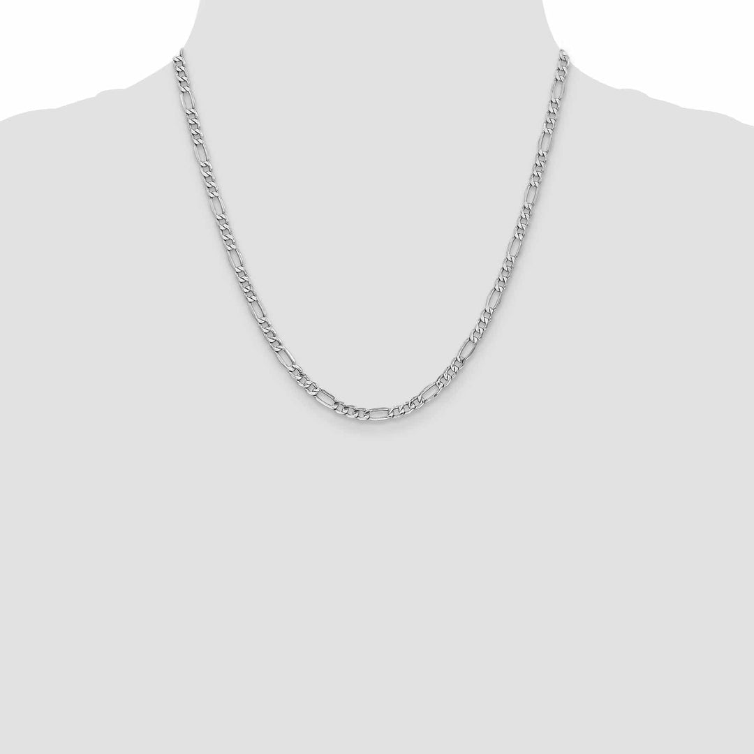 Lovely Rita's Chains 14k White Gold 4.75-mm Semi Solid Figaro Chain