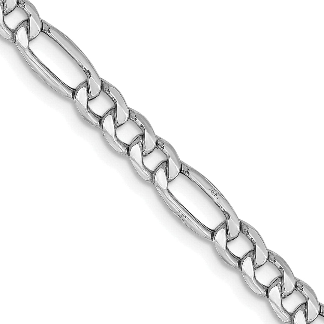 Lovely Rita's Chains 14k White Gold 4.75-mm Semi Solid Figaro Chain