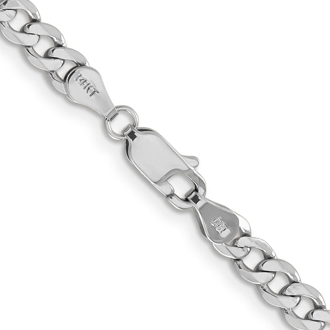 Lovely Rita's Chains 14k White Gold 5.00-mm Flat Solid Figaro Chain