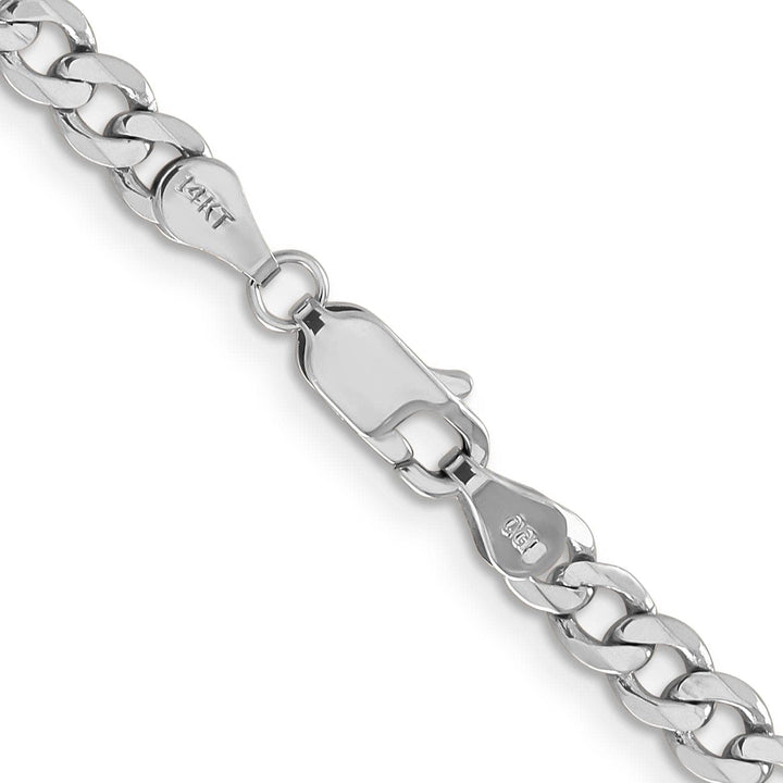 Lovely Rita's Chains 14k White Gold 5.00-mm Flat Solid Figaro Chain