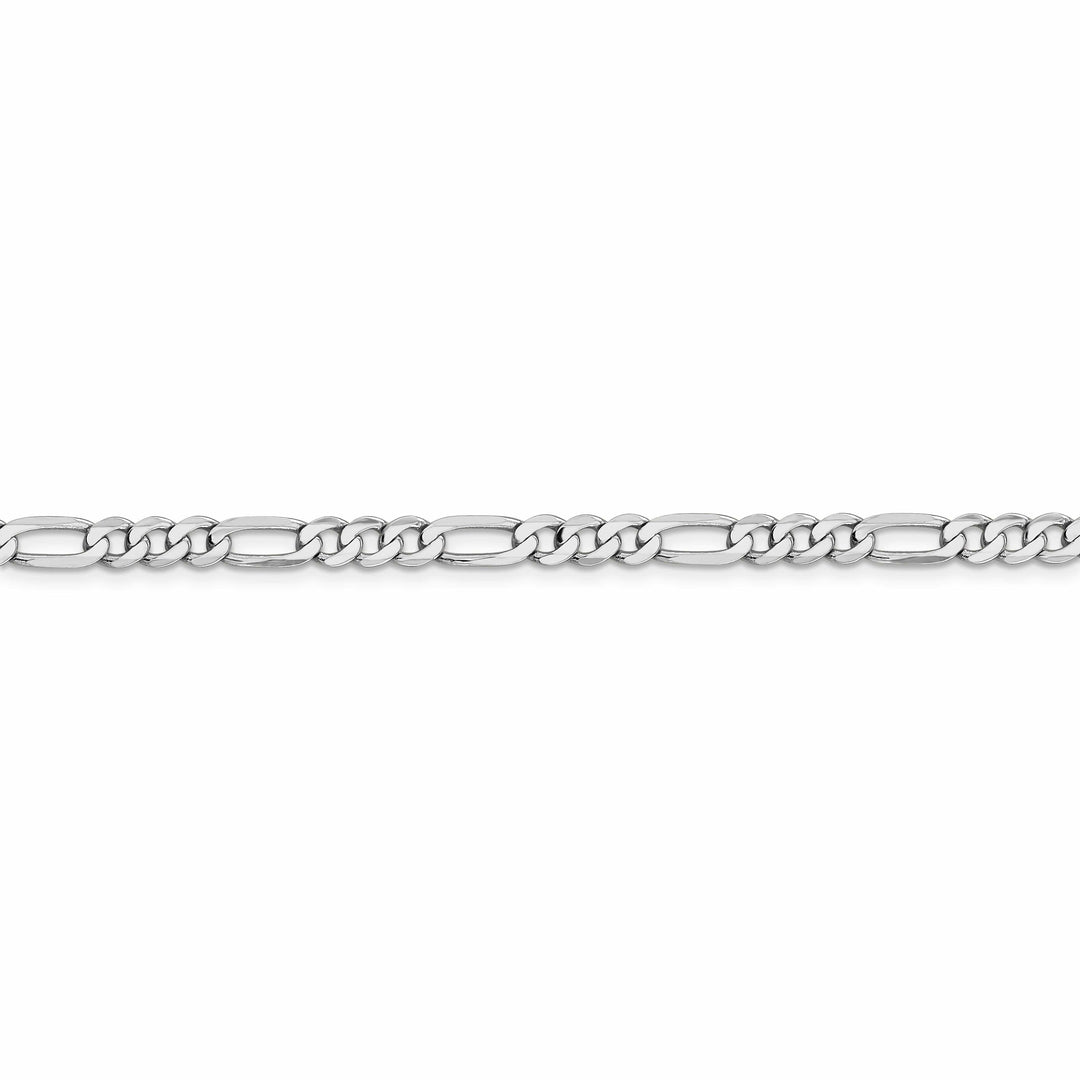 Lovely Rita's Chains 14k White Gold 5.00-mm Flat Solid Figaro Chain