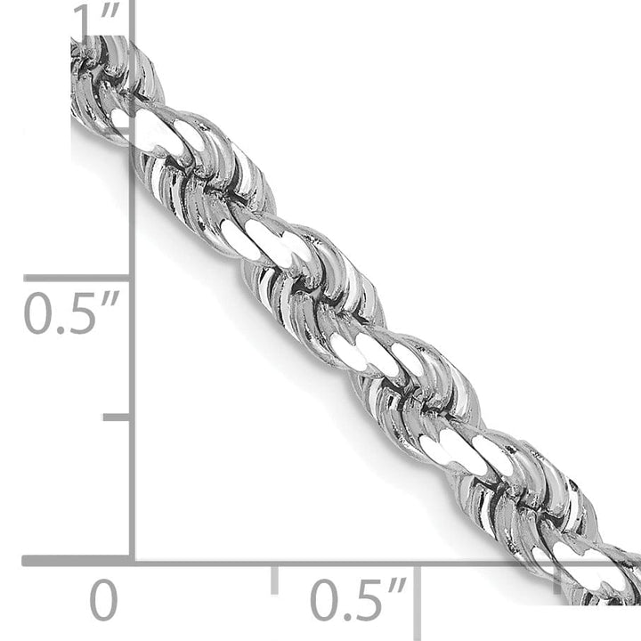 Lovely Rita's Chains 14k White Gold 5.00mm Diamond CutRope Chain