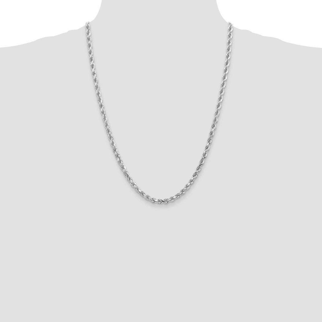 Lovely Rita's Chains 14k White Gold 5.00mm Diamond CutRope Chain