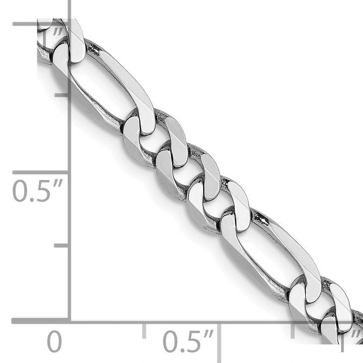 Lovely Rita's Chains 14k White Gold 5.0mm Flat Figaro Chain