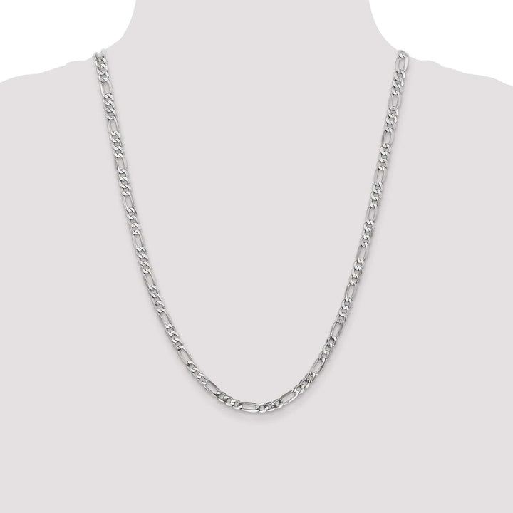 Lovely Rita's Chains 14k White Gold 5.0mm Flat Figaro Chain