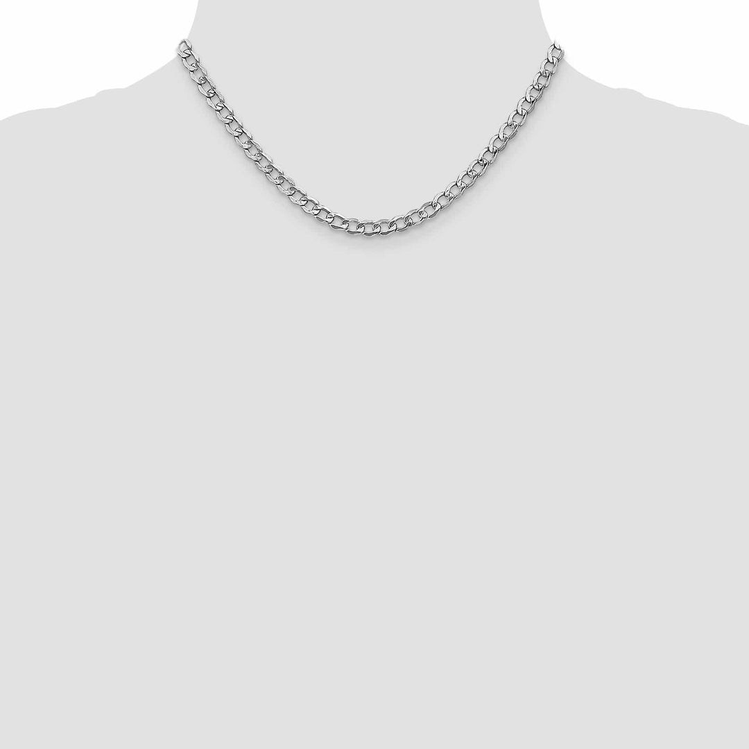 Lovely Rita's Chains 14k White Gold 5.25m Semi Solid Curb Link Chain