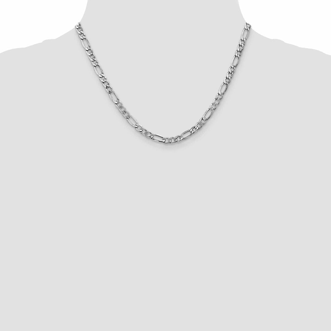 Lovely Rita's Chains 14k White Gold 5.35-mm Semi Solid Figaro Chain