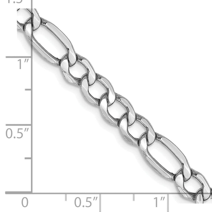 Lovely Rita's Chains 14k White Gold 5.35-mm Semi Solid Figaro Chain