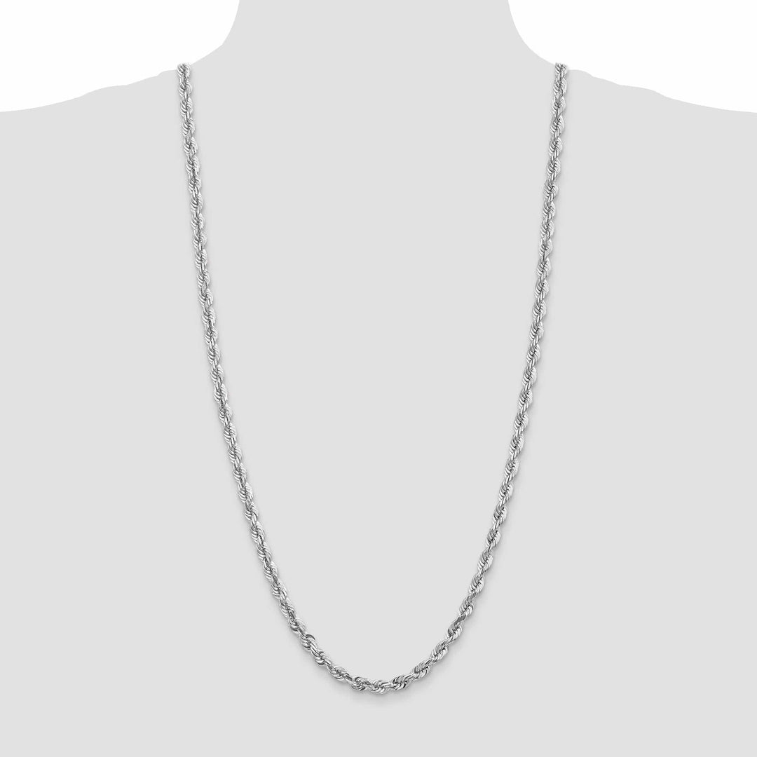 Lovely Rita's Chains 14k White Gold 5.50mm Diamond Cut Rope Chain